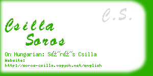 csilla soros business card